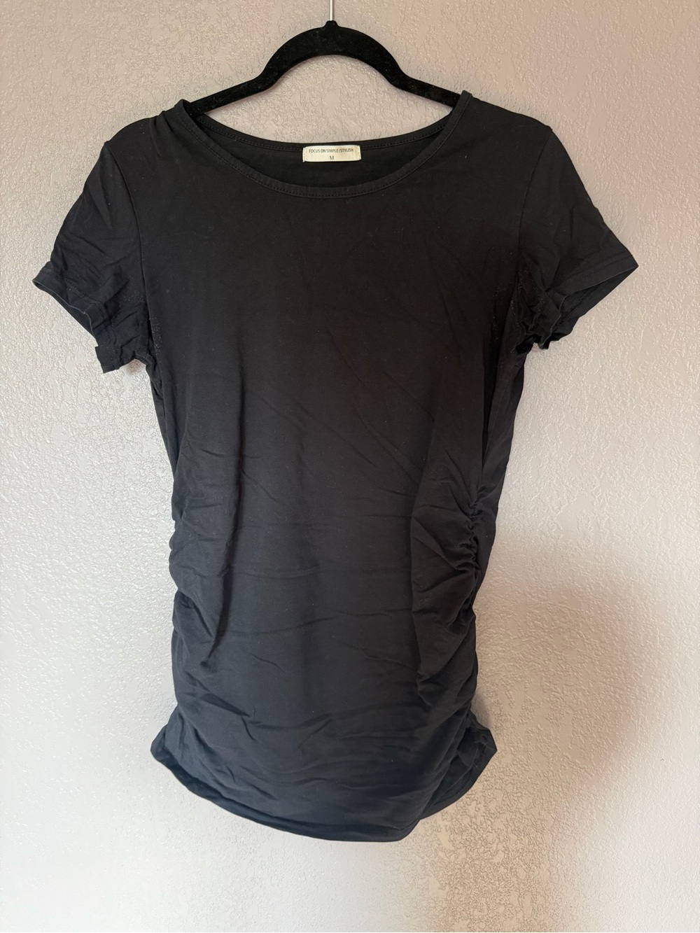 Women’s Black Short Sleeve maternity Tee
